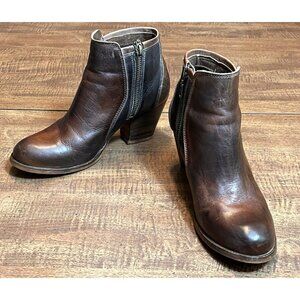 Roan By Bed Stu Rustic Carola Brown Leather Ankle Boots Size Women's 8.5